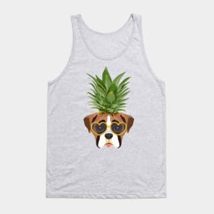 Pineapple Boxer Dog Tank Top